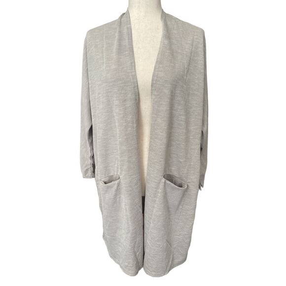 New Donni Ribbed Sandwash Open Front Cardigan - Picture 1 of 9